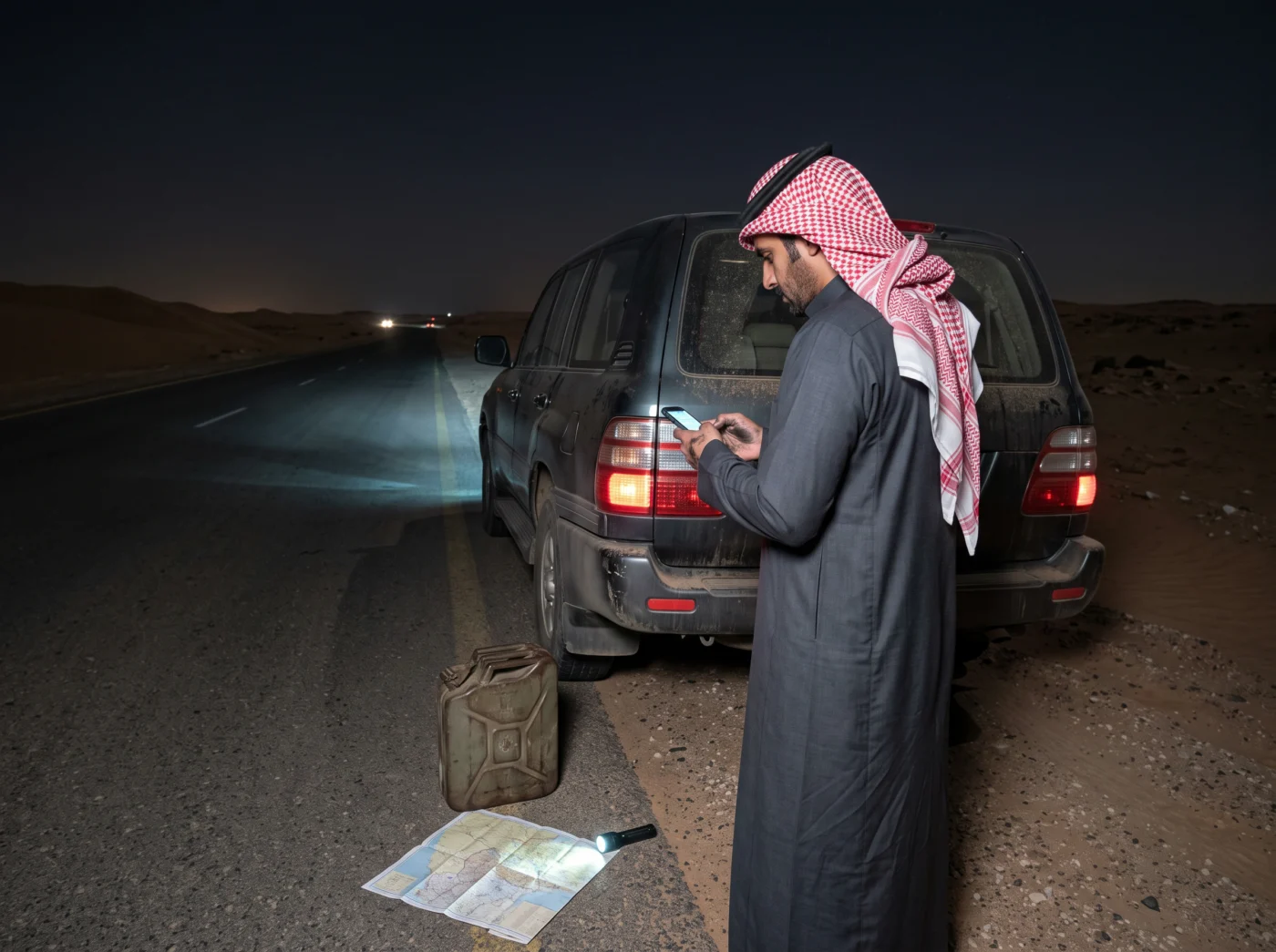 المنقذ – مشغل بطارية سيارات منفاخ إطارات كشاف طوارئ باور بانك